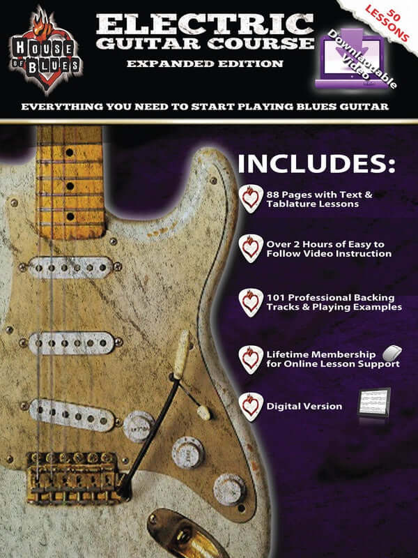 HOUSE OF BLUES ELECTRIC GUITAR COURSE BK/OLM