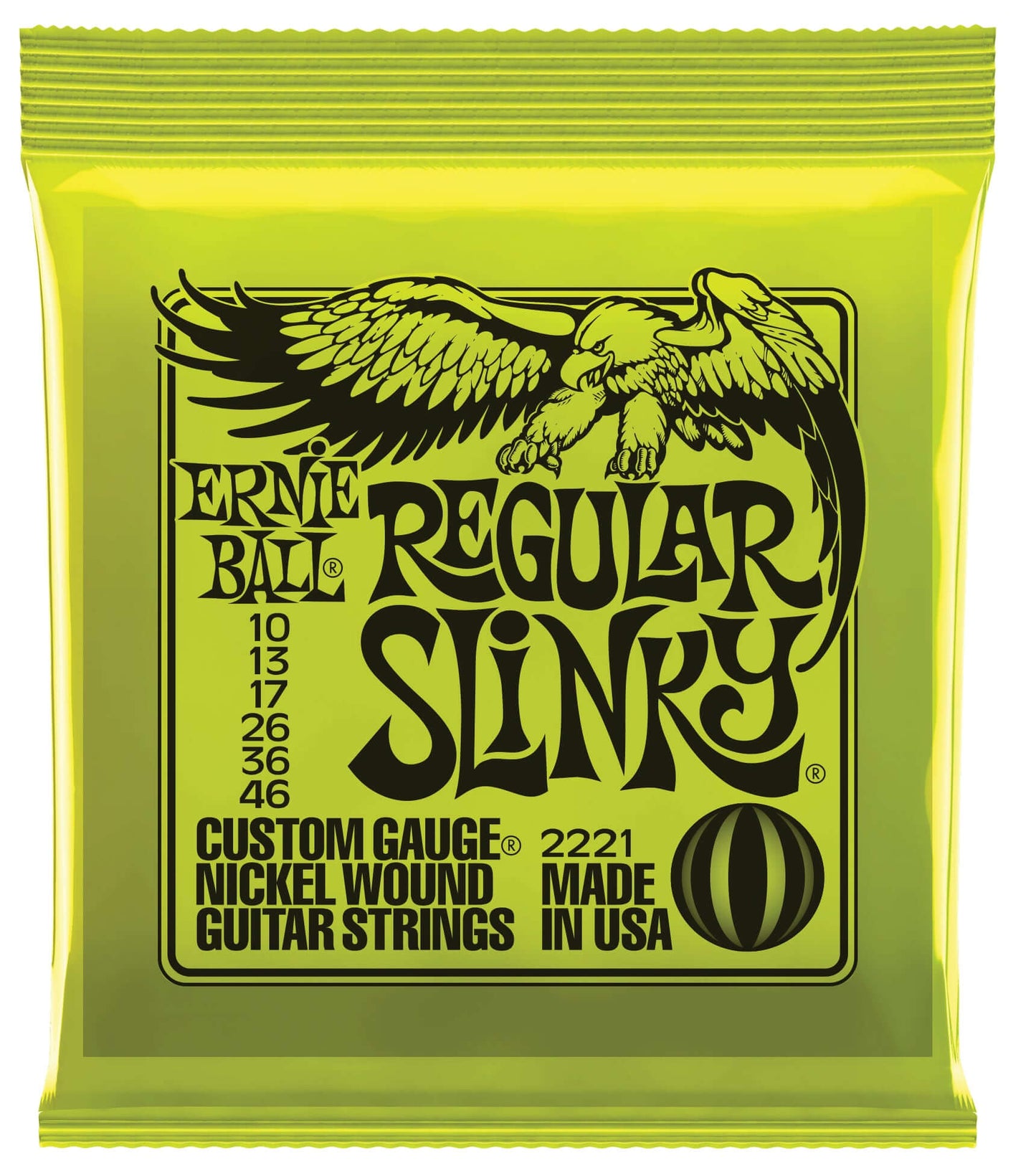 ERNIE BALL ELEC. GTR SET 10/46 REG SLINKY LIME