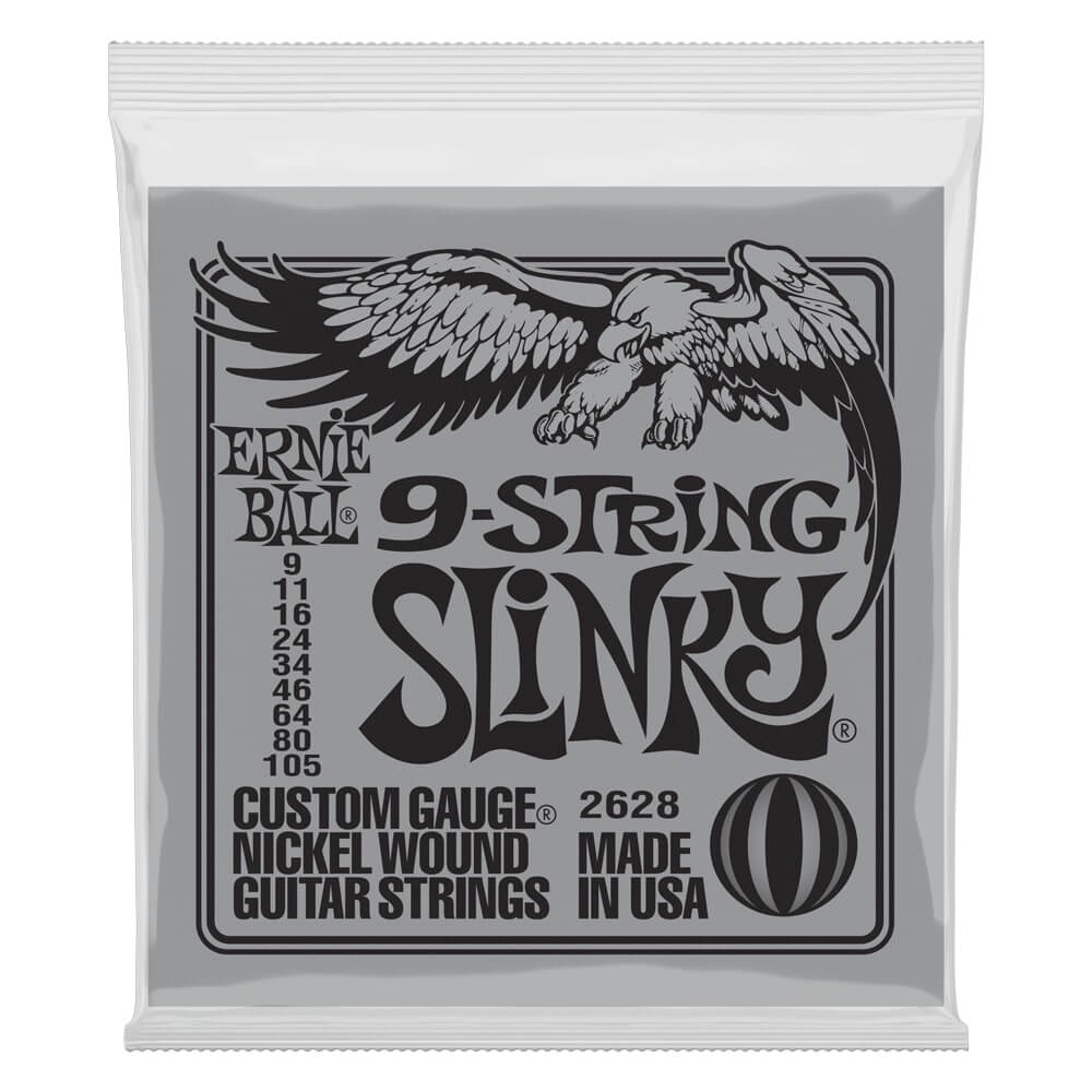 ERNIE BALL ELECTRIC GTR 9 STR SET SLINKY GAUGES 9/105