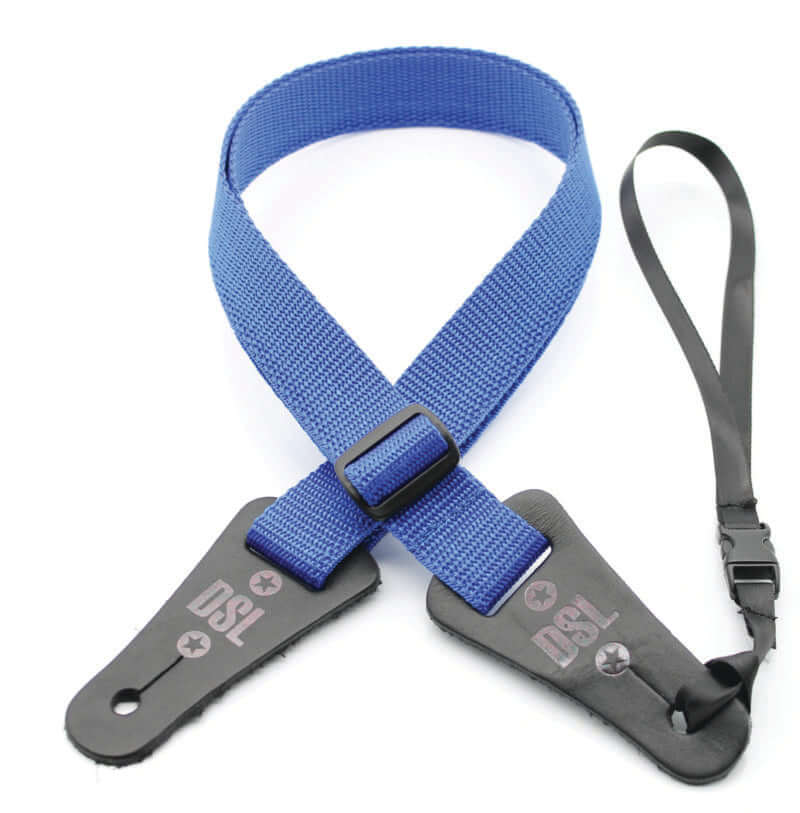 DSL 25UKPOLY 1" Ukulele Strap - Blue