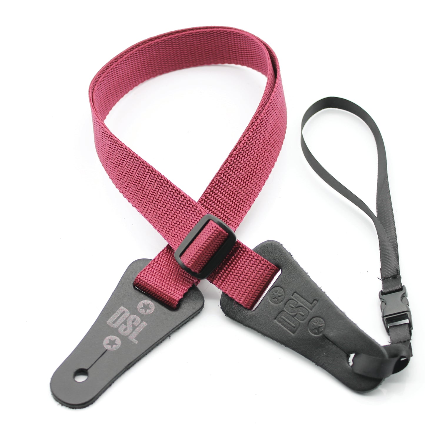 DSL 25UKPOLY 1" UkuleleStrap - Burgundy