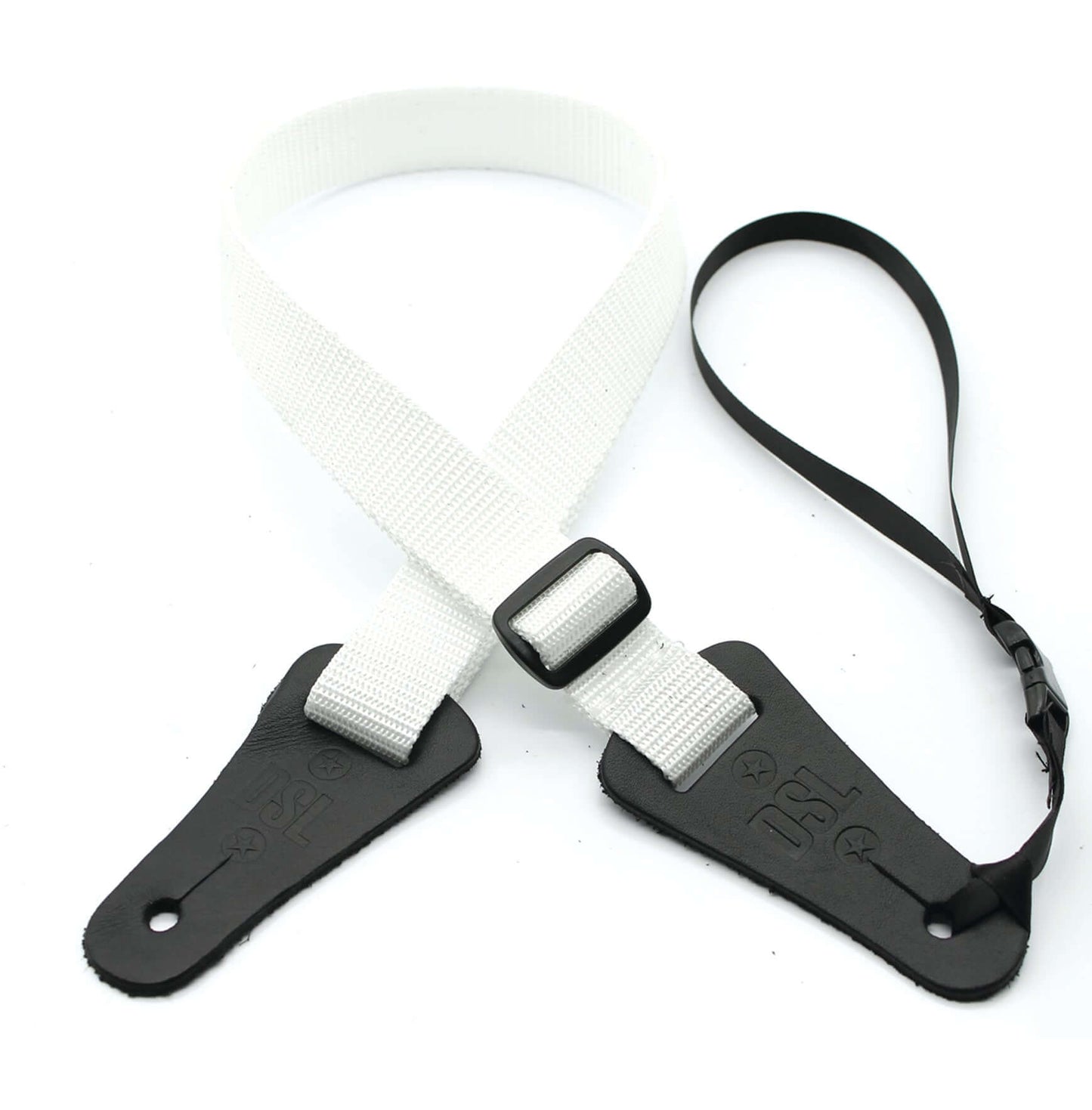 DSL 25UKPOLY 1" Ukulele Strap - White
