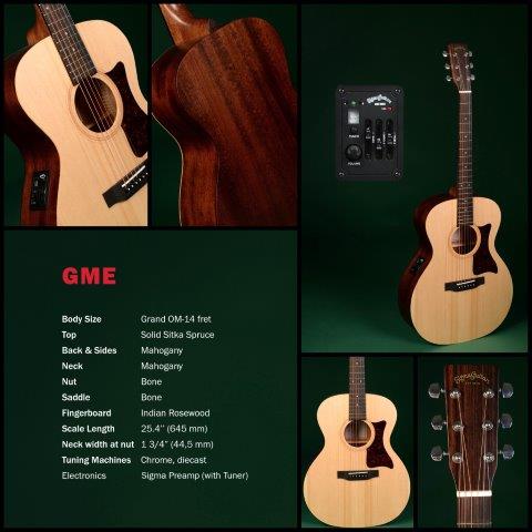 SIGMA SE Series Grand OM Acoustic / Electric Guitar w/Fishman pickup