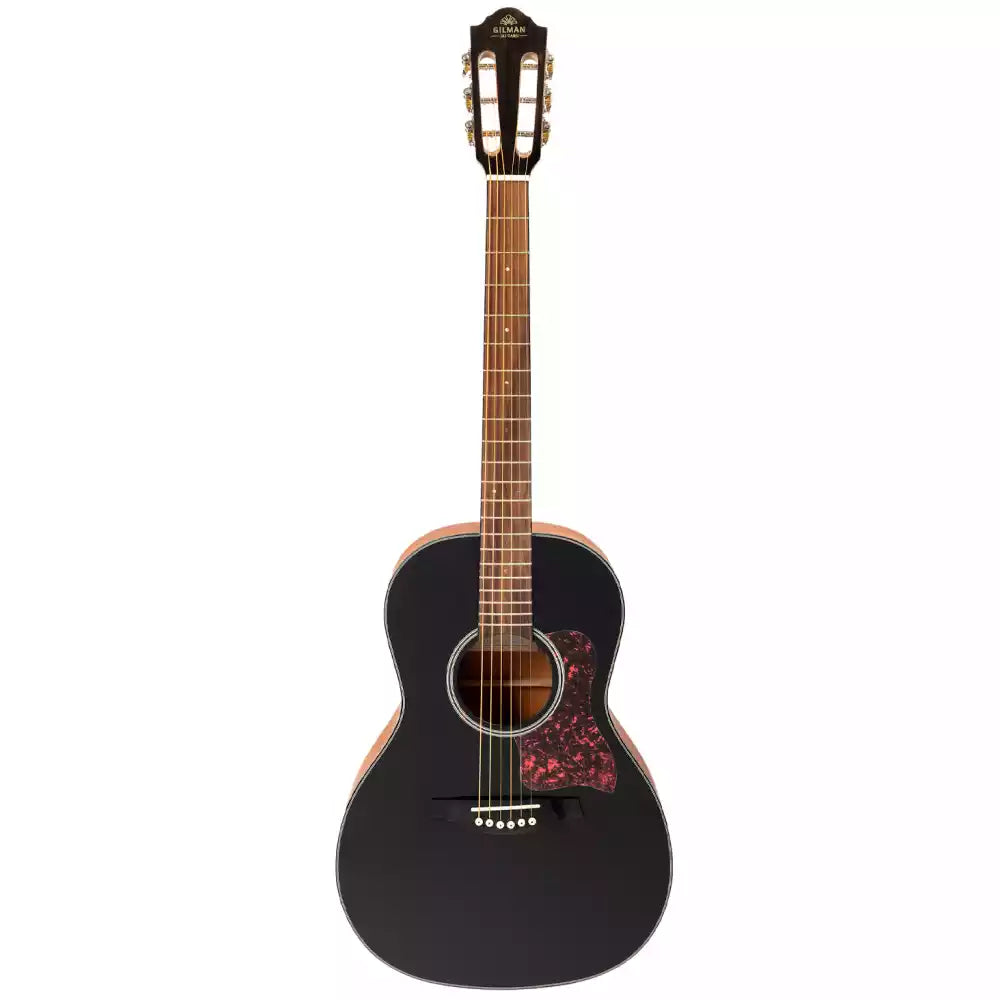 GILMAN Parlour Acoustic Guitar - Black Face