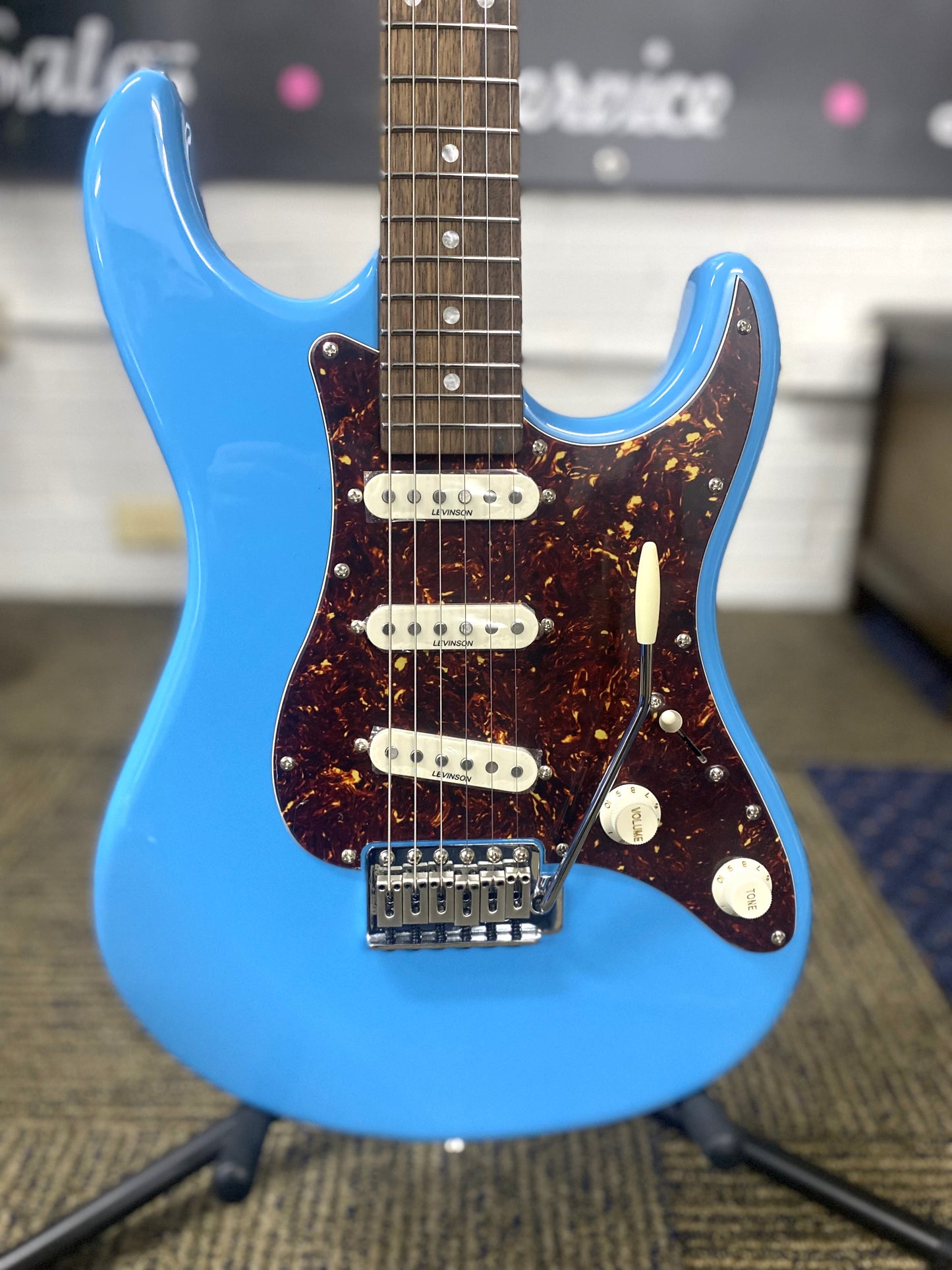 LEVINSON Sceptre Ventana Standard Double Cutaway - Sonic Blue