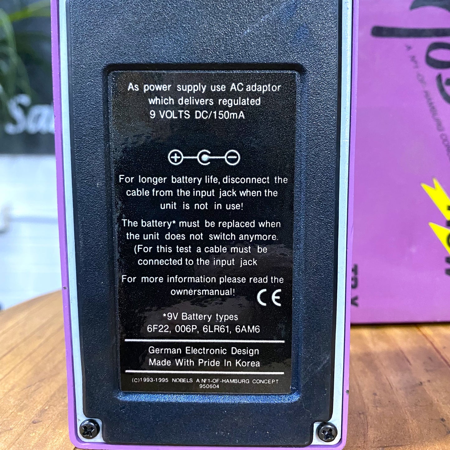 Nobels Tremolo / Chorus Pedal (Purple) – Previously Owned by Tommy Emmanuel