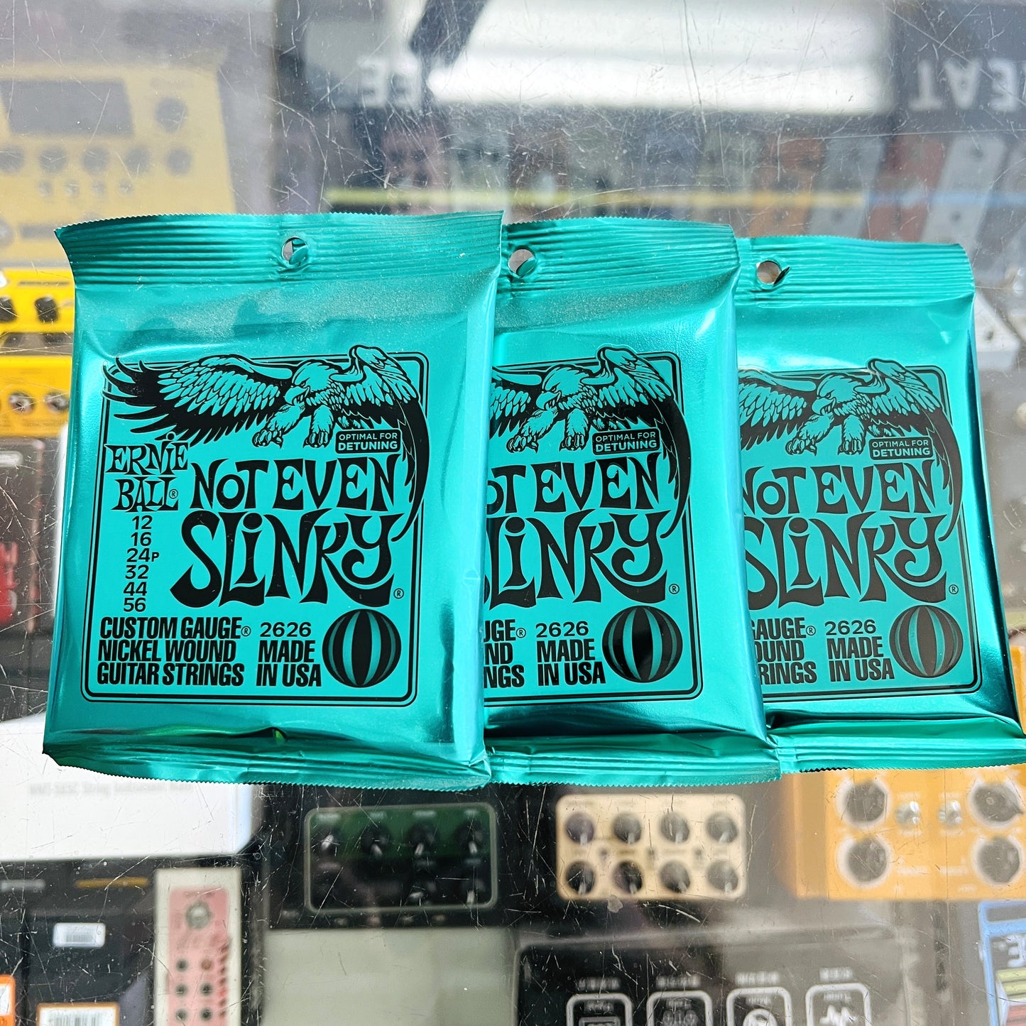 3 Pack - ERNIE BALL 'Not Even Slinky' Electric Guitar Strings SET 12/56