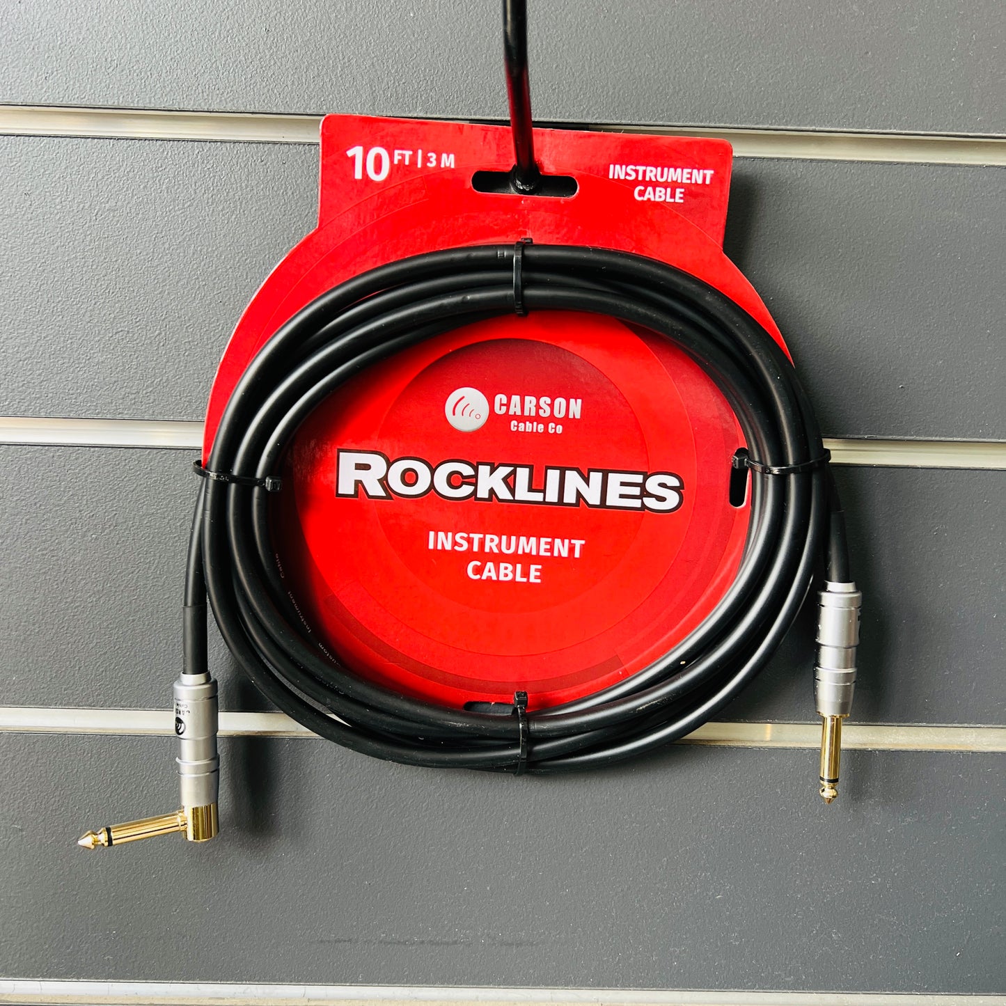 Carson Rocklines 10ft|3m Instrument Cable Straight to Right Angle