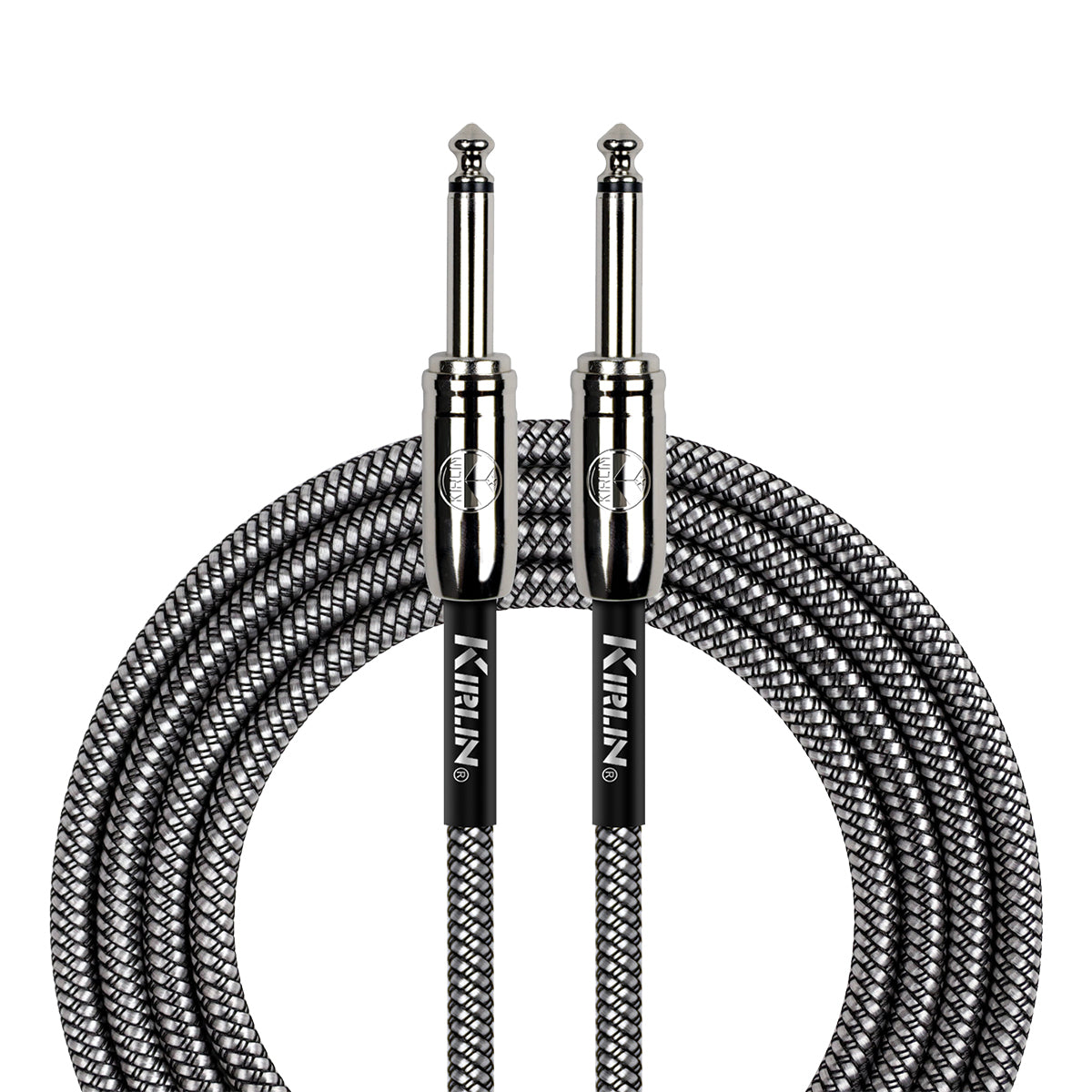 KIRLIN 20' Woven Guitar Lead - Black