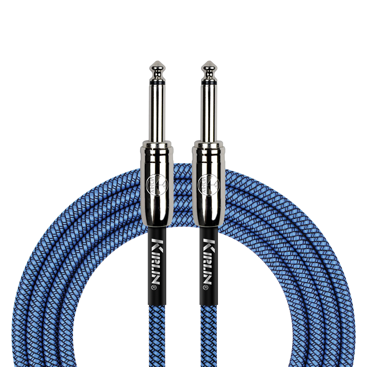 KIRLIN 20' Woven Guitar Lead - Blue