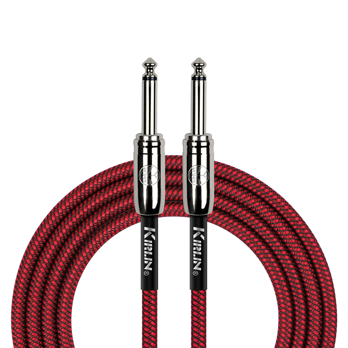 KIRLIN 20' Woven Guitar Lead - Red