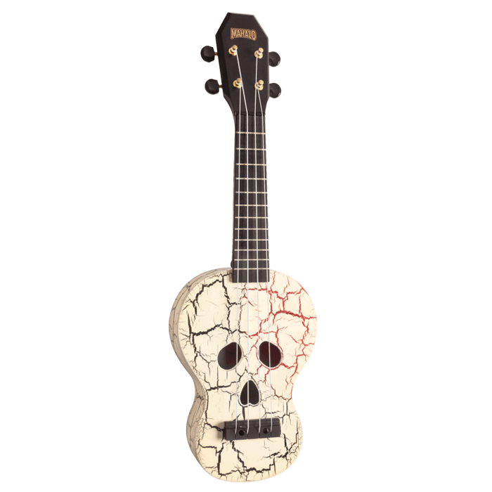 MAHALO Creative Series Soprano Ukulele - Skull White
