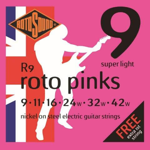 ROTOSOUND R9 ROTO PINKS 9-42 ELECTRIC SET