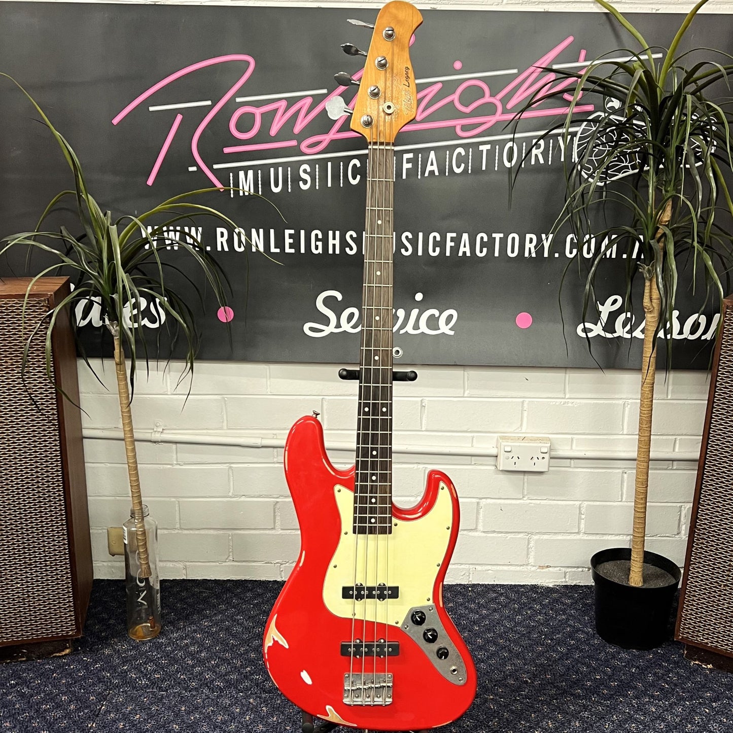 TOKAI 'Legacy Series' JB-Style 'Relic' Electric Bass - Red