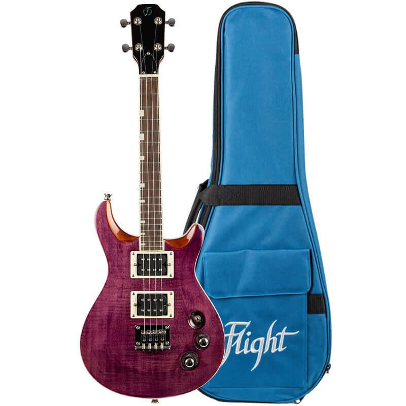 FLIGHT Vanguard Solid Body Electric Ukulele  - Transparent Purple