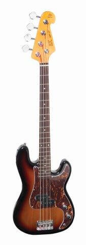 SX VEP34 Short Scale Bass - Tobacco Sunburst