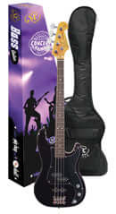 SX PJ Style Bass Guitar - Black