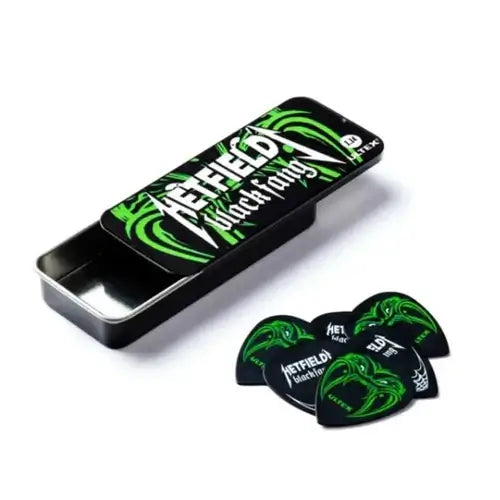 DUNLOP 6 Pk HETFIELD Black Fang Pick Tin - 0.94mm