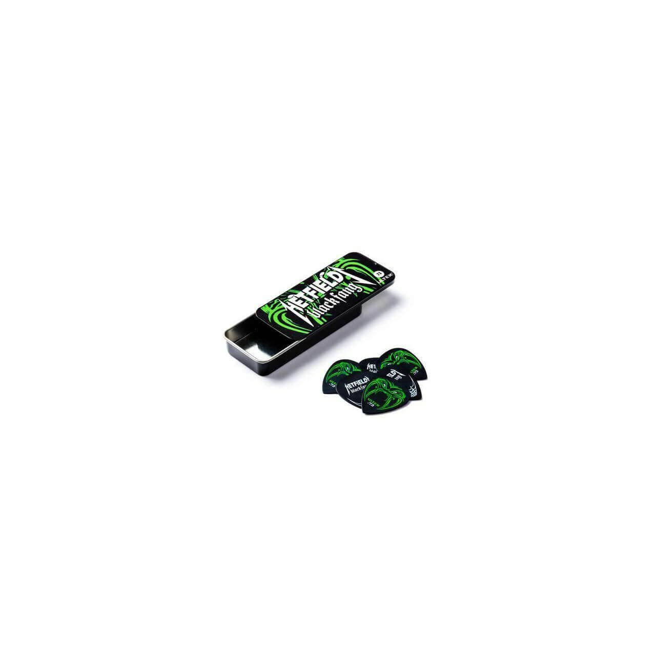 DUNLOP 6 Pk HETFIELD Black Fang Pick Tin - 0.73mm
