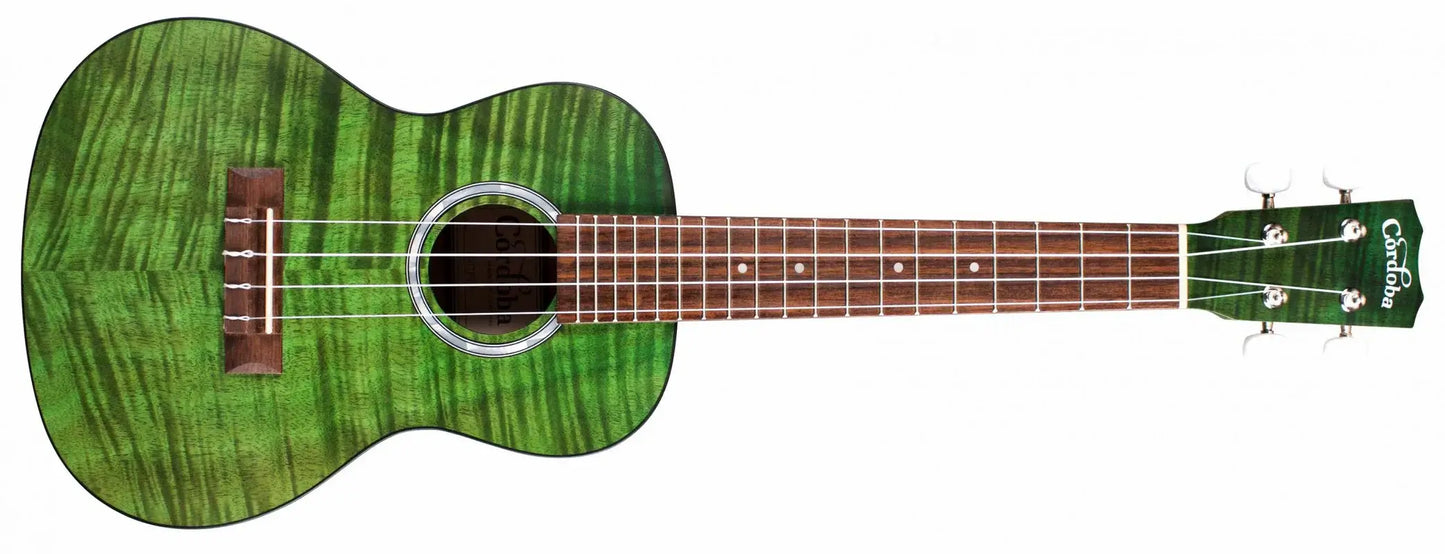 CORDOBA-15CFM Concert Flame Maple Ukulele - Jade Green