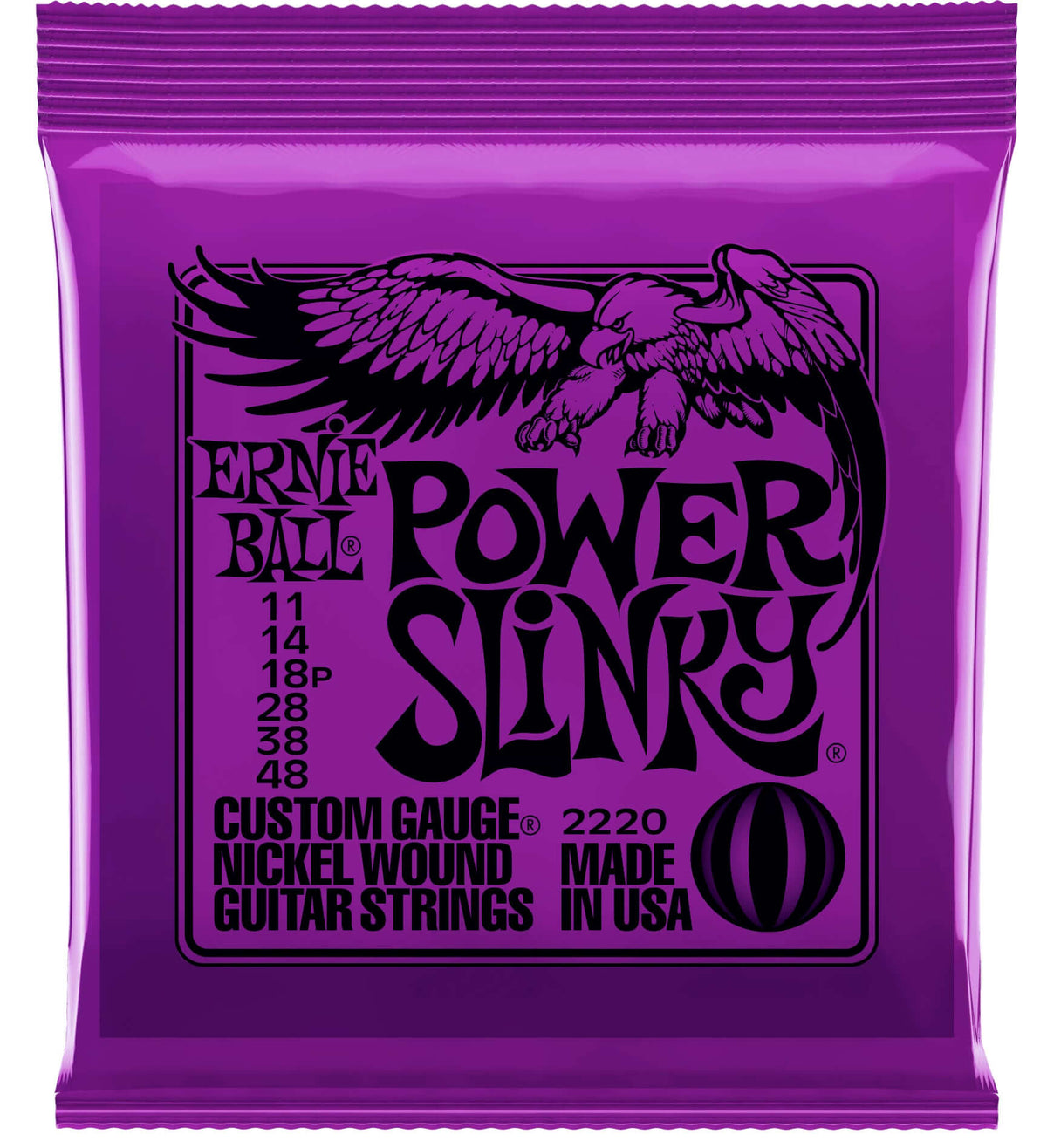 ELECTRIC GTR STR SET 11/48 POWER SLINKY PURPLE