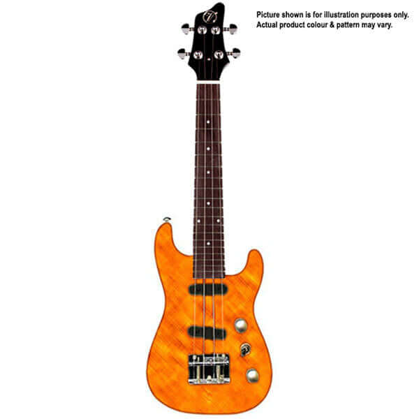VORSON  ST Style Tenor Electric Ukulele - Quilted Orange Burst
