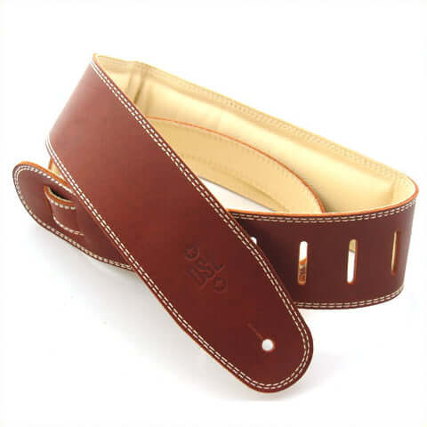 DSL 2.5" Padded Garment Strap - Maroon / Beige