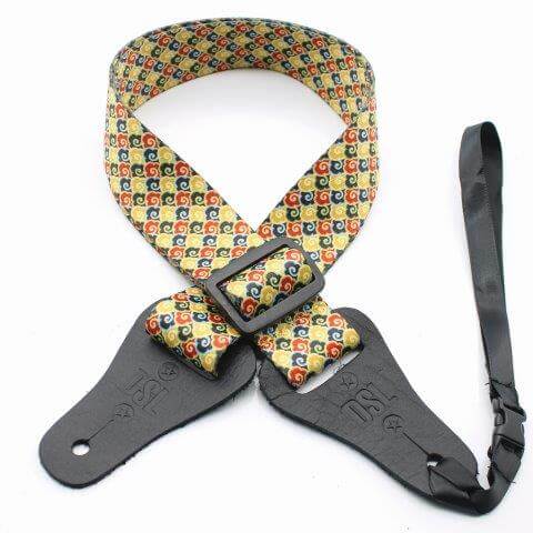 DSL 1.5" Print Ukulele Strap - Cld Yellow