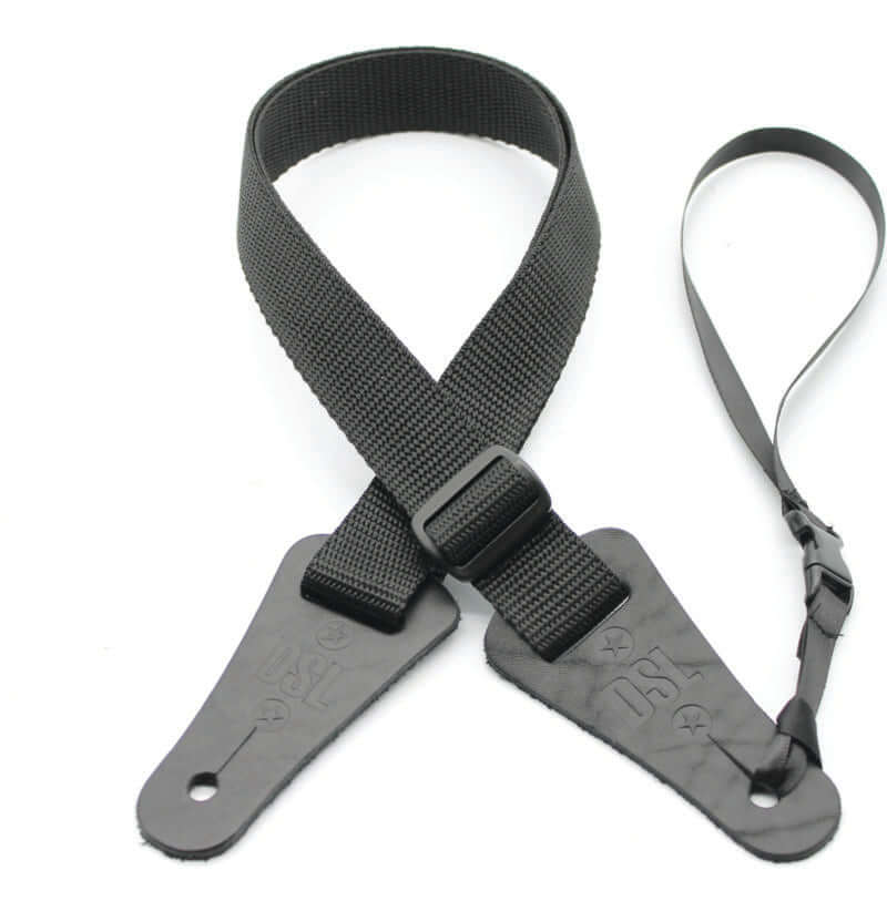 DSL 25UKPOLY 1' Ukulele Strap - Black