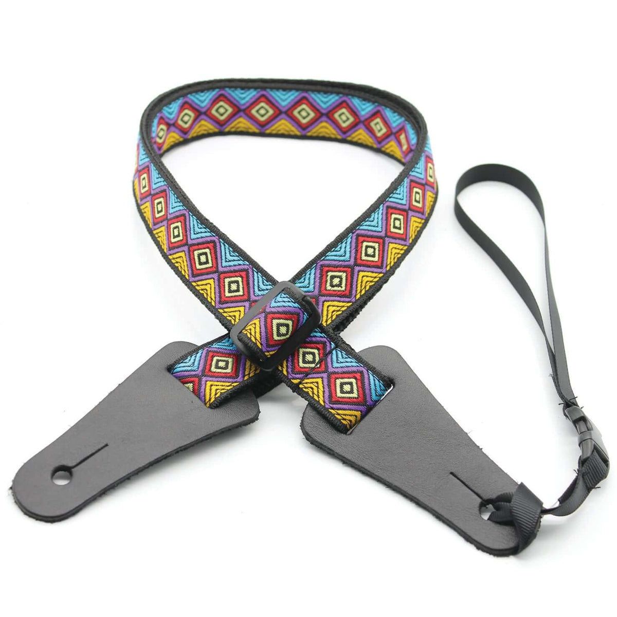 DSL 1" Jacquard Ukulele Strap - Tile Purple