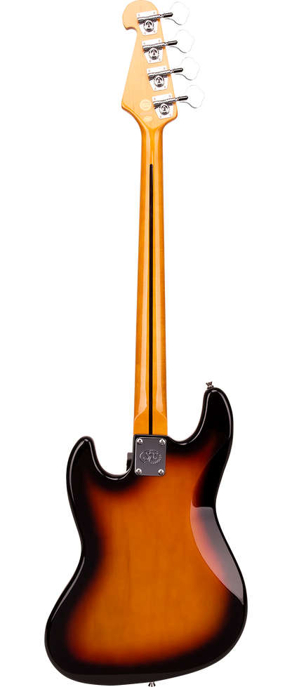 SX J Bass Vintage Style Bass  -  3 Tone Sunburst