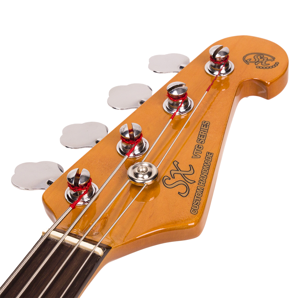 SX J Bass Vintage Style Bass  -  3 Tone Sunburst