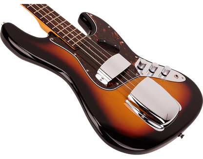 SX J Bass Vintage Style Bass  -  3 Tone Sunburst