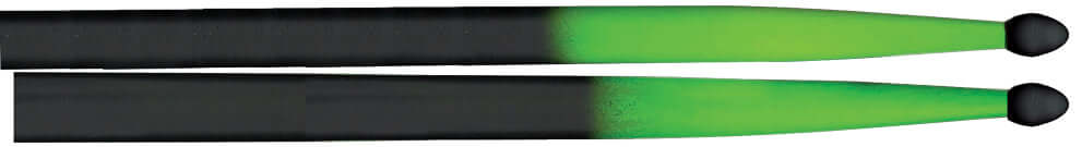 5A NYLON TIP DRUMSTICKS BLACK/GREEN