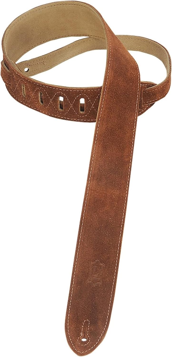 LEVYS Brown Suede Guitar Strap 2" Wide