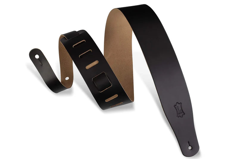 LEVYS Black suede Guitar Strap - 2 1/2" Wide