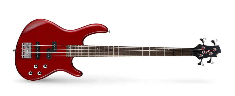 CORT Action Bass Guitar 4 Plus -  Transparent Red