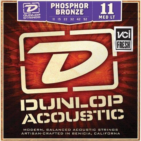 DUNLOP ACOUSTIC GTR STR SET 11/52 PH/BR MED/LT