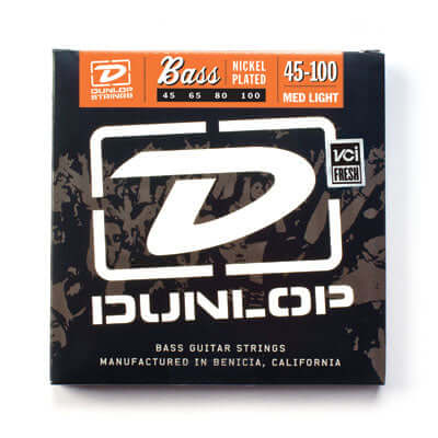 DUNLOP BASS GTR STR SET 45/100 N/P-ST MED/LT LONG SCALE