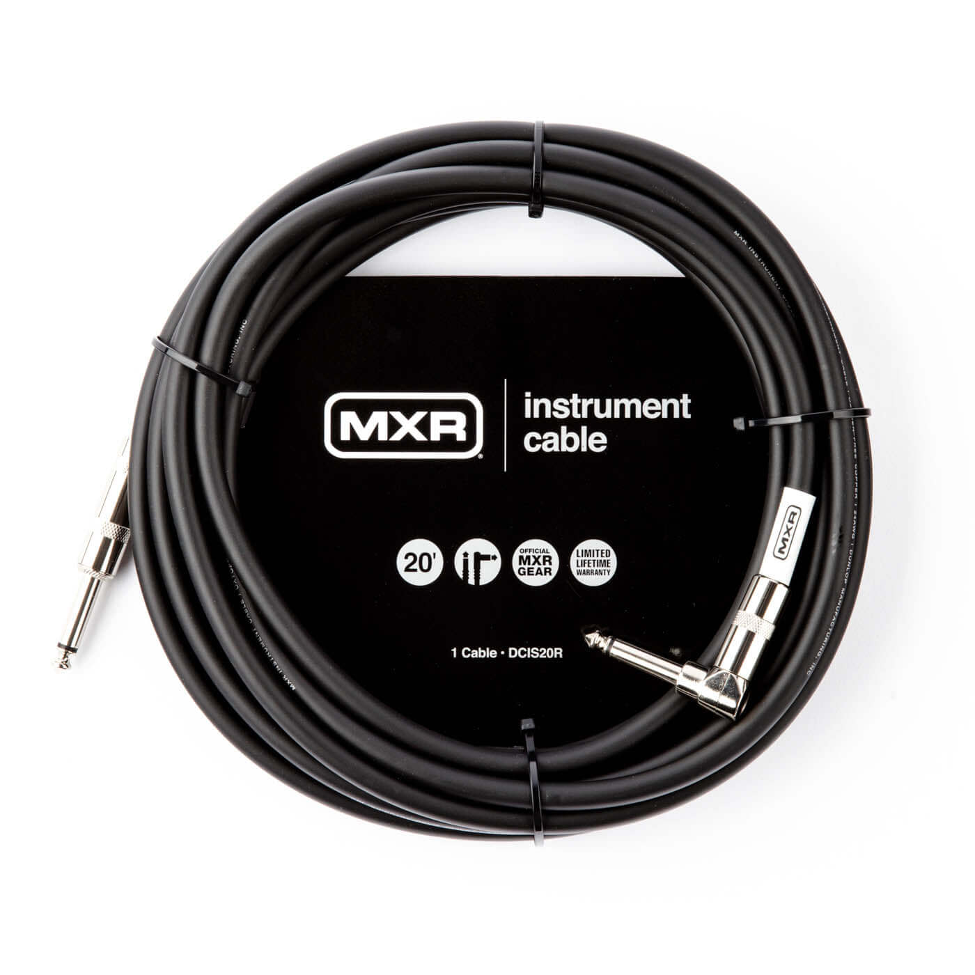 MXR 20' Guitar Lead- Right Angle to Straight