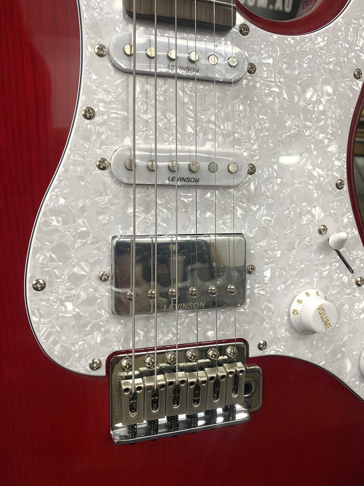 LEVINSON Sceptre Ventana Deluxe Double Cutaway - See Thru Red