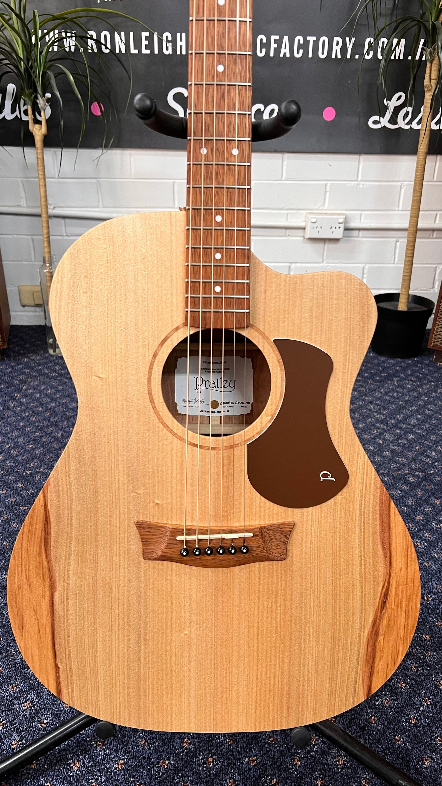 PRATLEY Entertainer OM All Solid Maple/Bunya Acoustic/ Elec Guitar