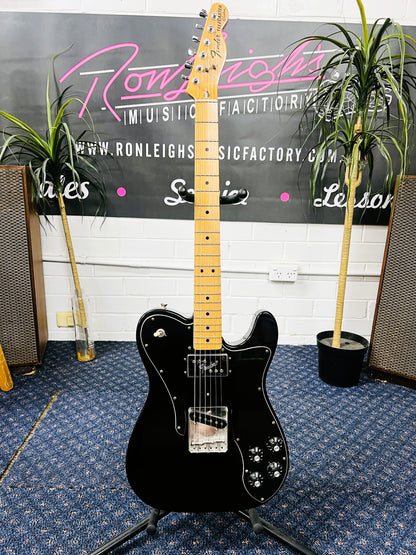 1999 Fender Fender Telecaster Custom MIM Black Electric Guitar with Hard Case