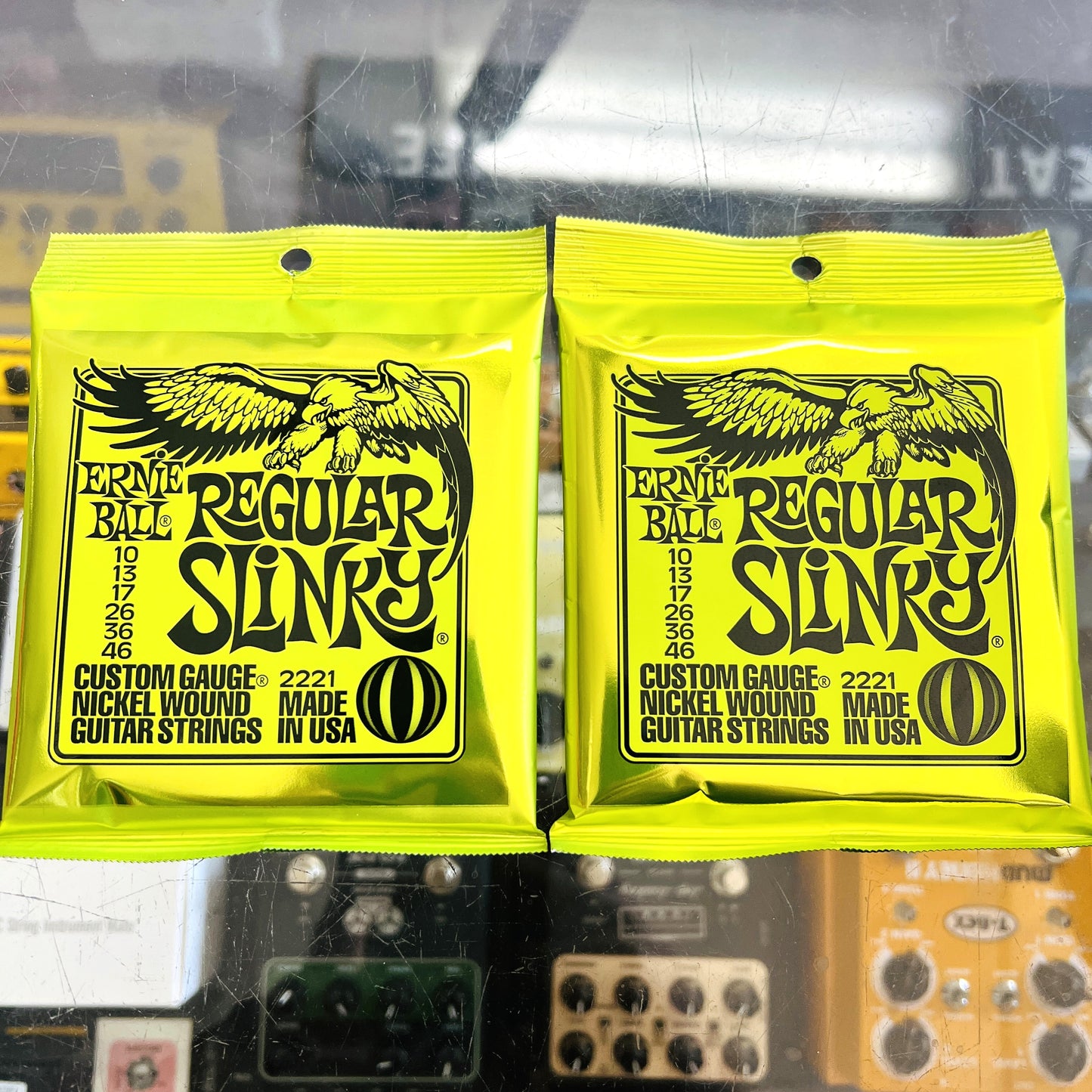 2 Pack - ERNIE BALL Electric Guitar Strings SET 10/46 Regular Slinky
