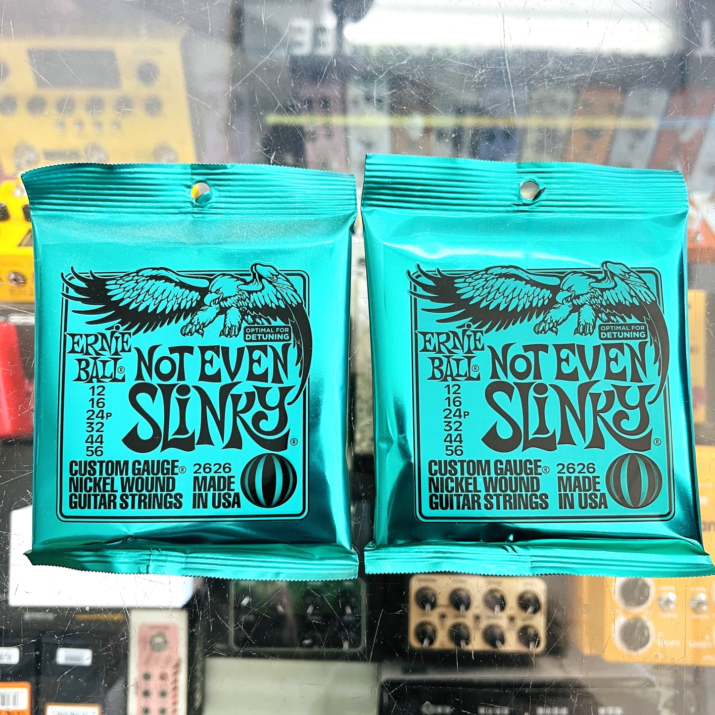 2 Pack - ERNIE BALL 'Not Even Slinky' Electric Guitar Strings SET 12/56