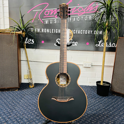 Bromo BAT8ME BK Mini Jumbo Acoustic-Electric Guitar – Solid Mahogany Top | Tahoma Series