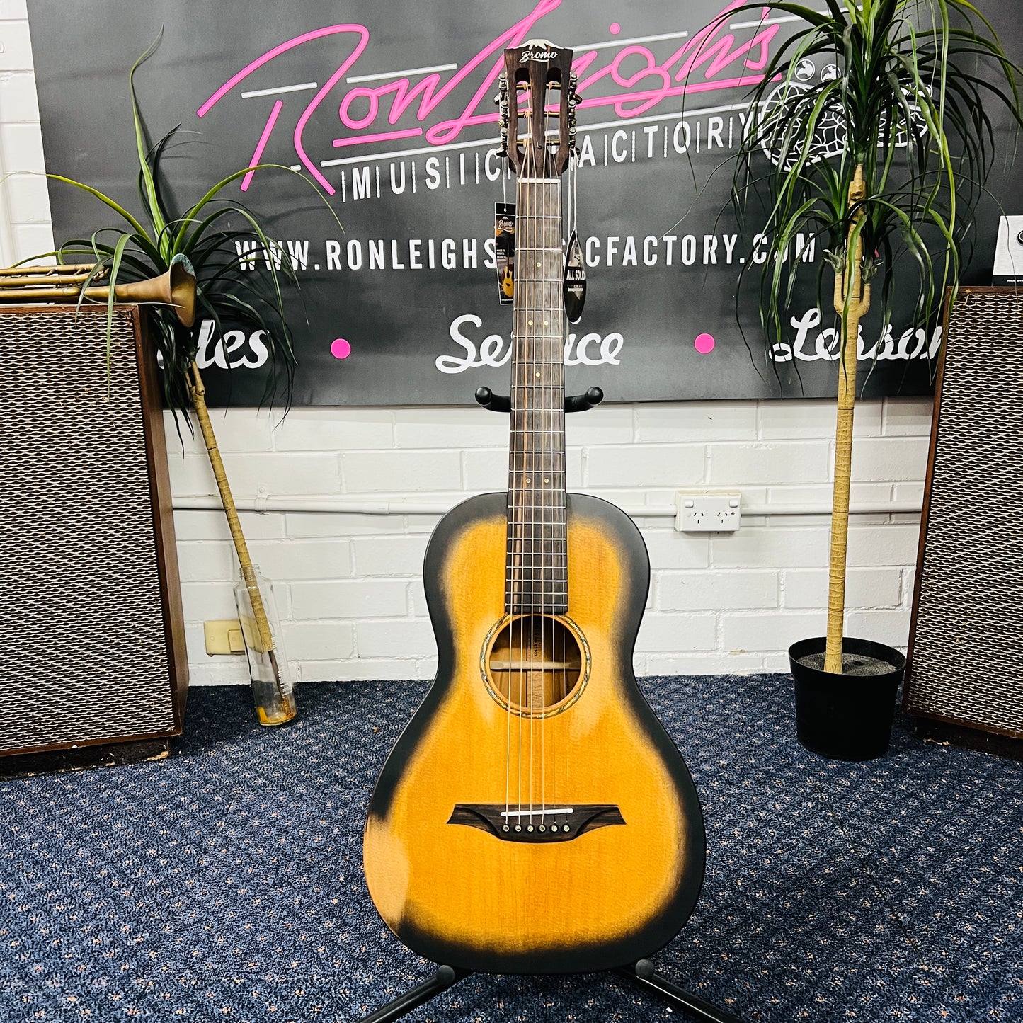 Bromo BAR6H All-Solid 12th Fret Parlour Acoustic Guitar – Rocky Mountain Series