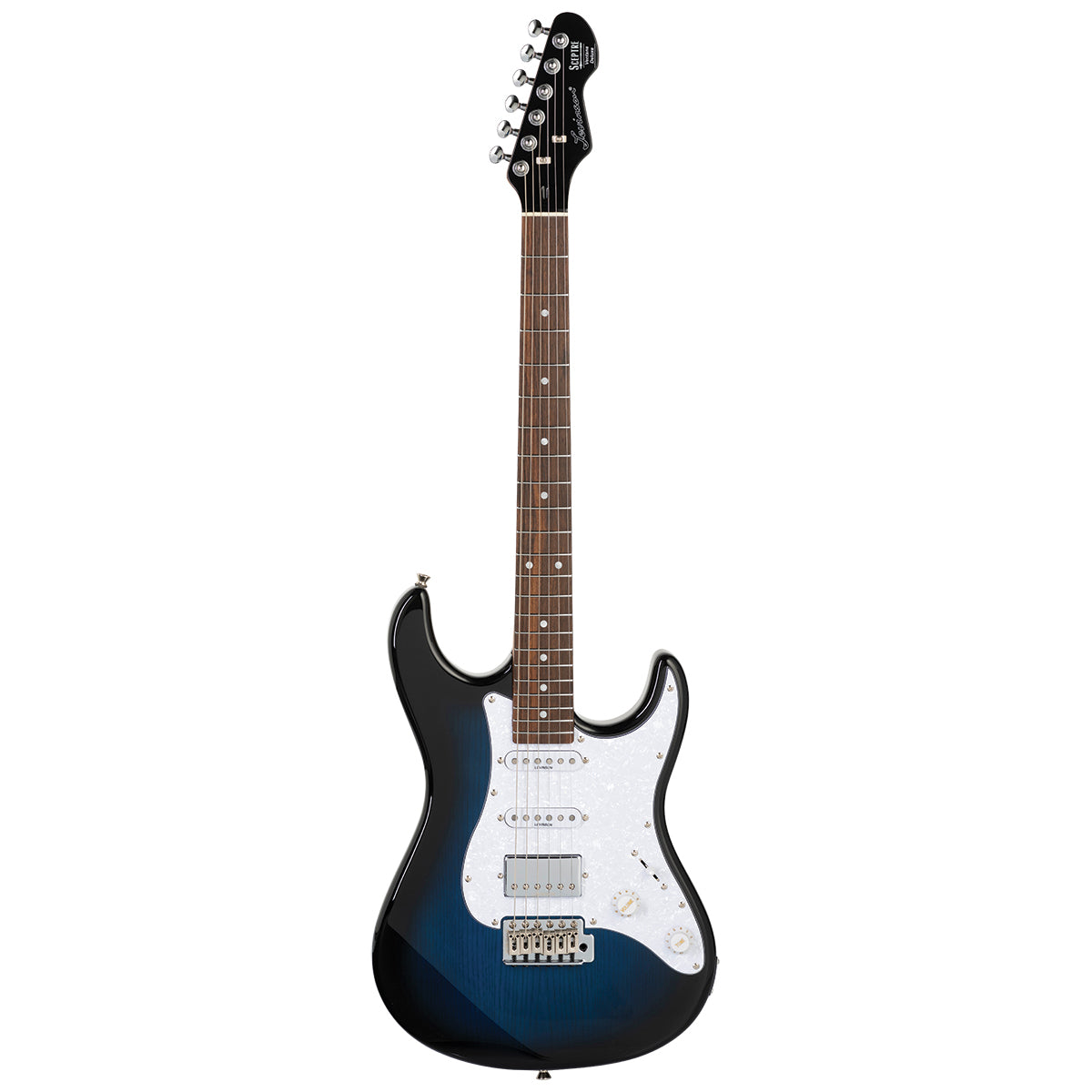 LEVINSON Sceptre Ventana Deluxe Double Cutaway - See Thru Ocean Blue