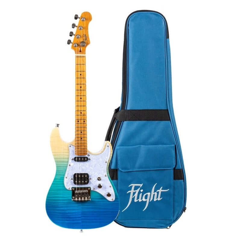 FLIGHT Pathfinder Solid Body Elevtric Ukulele - Tenor - Transparent Blue