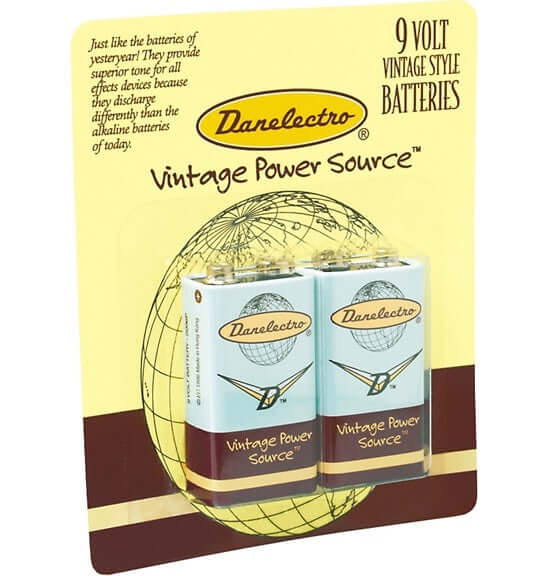DANELECTRO 9 Volt Square Vintage Battery 2 Pack